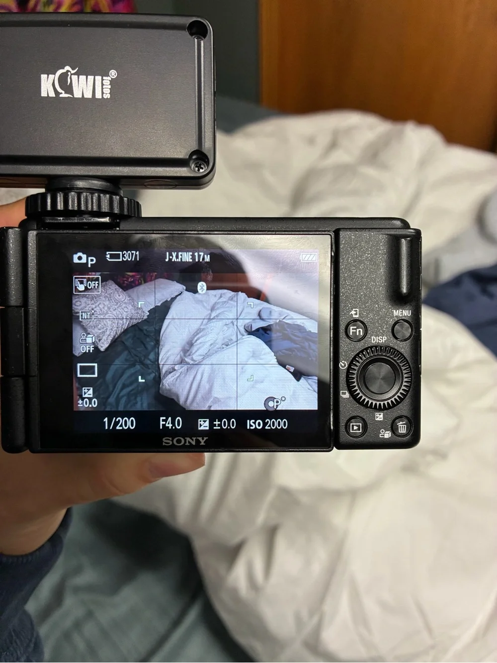 Sony ZV1F Black Compact Digital Camera with Camera LED Light